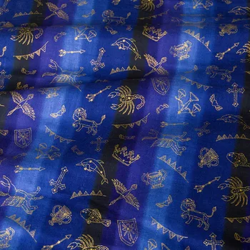 

Half-Meter Japanese Double Gauze Cotton Fabric Patchwork Quilting Sewing Baby Cloth Gradient Pattern in Gold C