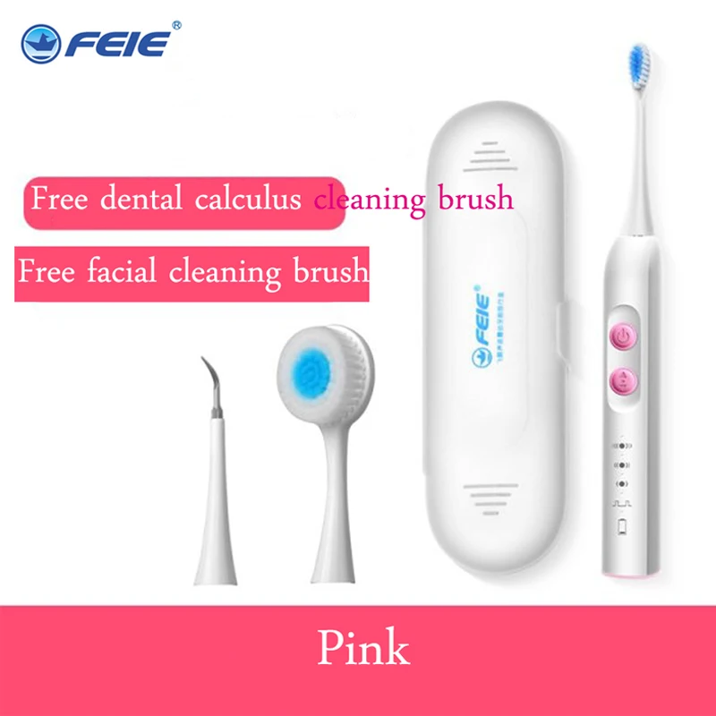 

Sonic Electric Toothbrush S-520 Adult Timer Teeth Whitening Brush 4 Modes USB Rechargeable dental scaler Replacement Heads