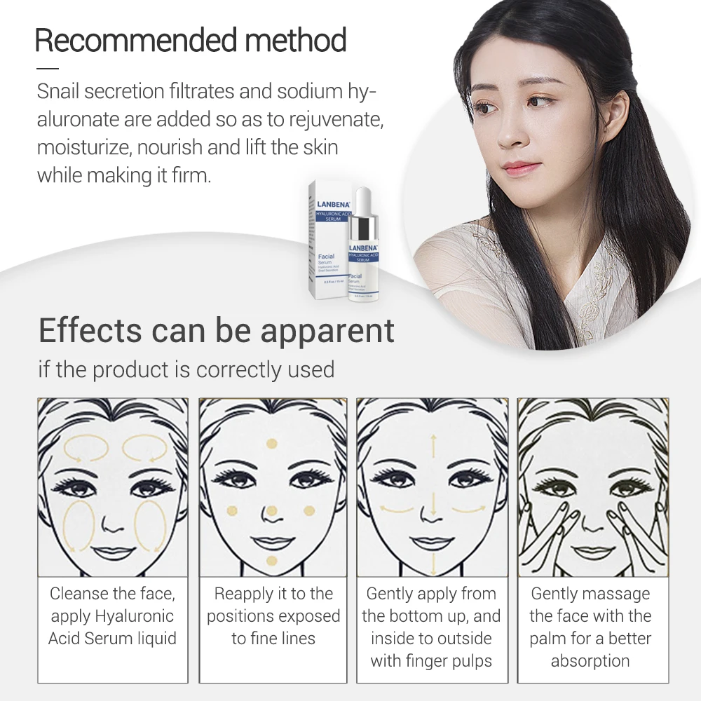 LANBENA Hyaluronic acid Serum liquid whitening Liquid Tights Anti Aging Collagen Moisturizing Skin Care Black Head 1 LANBENA Hyaluronic acid Serum liquid whitening Liquid Tights Anti Aging Collagen Moisturizing Skin Care Black Head 4