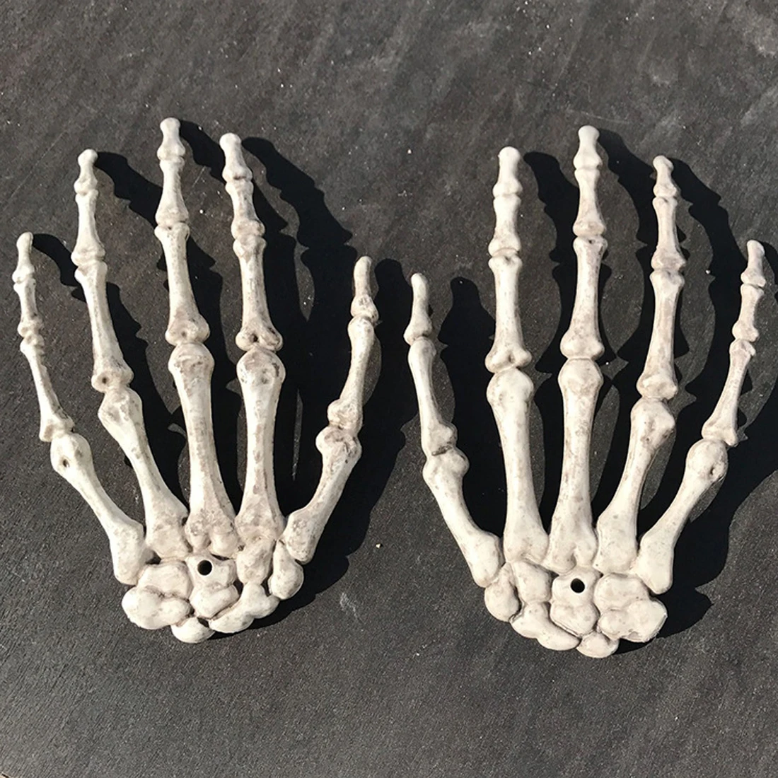 1 пара Хеллоуина реалистичные скелет в натуральную величину руки Пластик с имитацией человеческой руки кость зомби вечерние жуткий страх реквизит