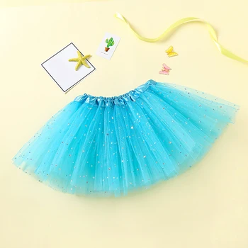 0-8Y Baby Girls Kids Shiny Sparkle Pink Tutu Skirt Children Girl Party Tutus Tulle Pettiskirt Children Ballet Dance Mesh Skirts 4