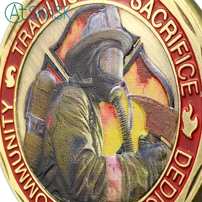 1/3/5/10 шт покровителя флорианских пожарных Монетка пожарный медальон США. Юбилейные монеты Коллекционные вещи