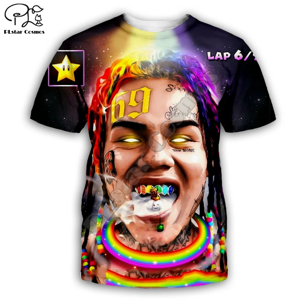 LT170 Новинка,, певица 6IX9INE, 3D принт, короткая футболка, мужская, женская, летняя, короткий рукав, дышащая, милая, повседневная, рубашка, хипстер, топы, XI004 - Цвет: LT170