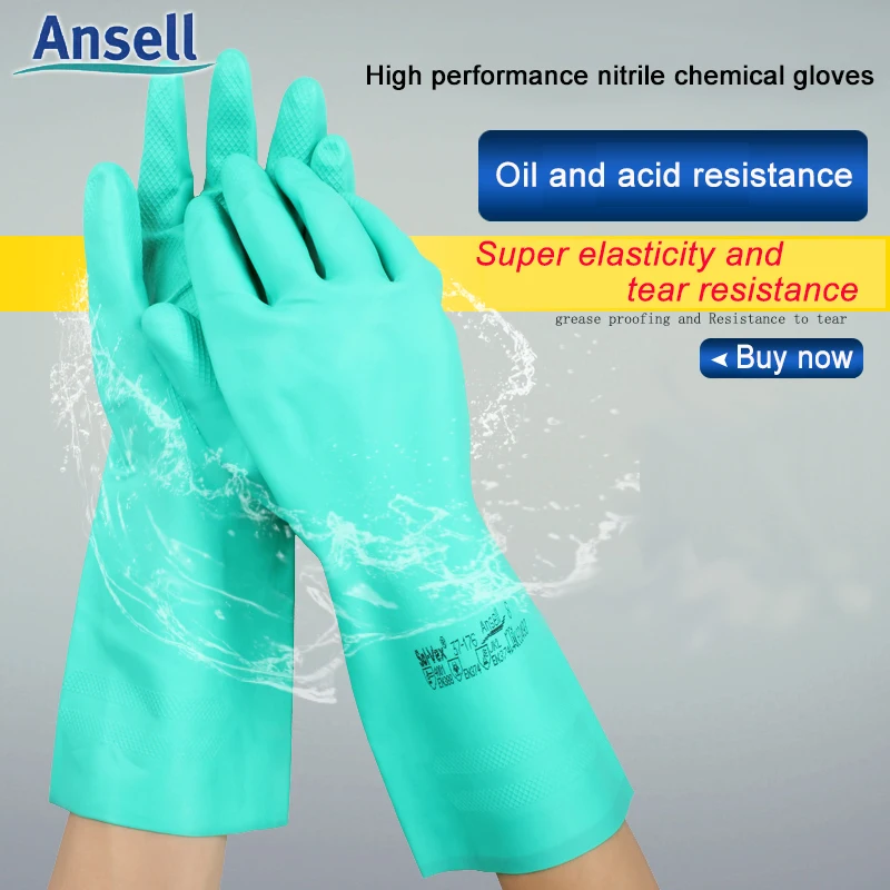 Chemical gloves solvex 37 176 Safety Working Kitchen garden Long glove Nitrile rubber leb