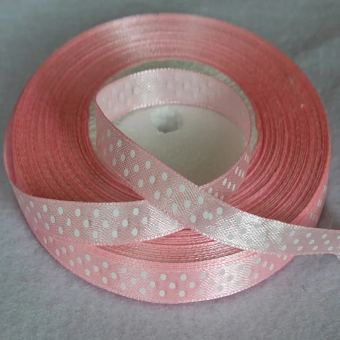 Атласная лента в горошек 100 ярдов 3/8 дюйма 10 мм|ribbon satin|polka dot ribbondot ribbon |