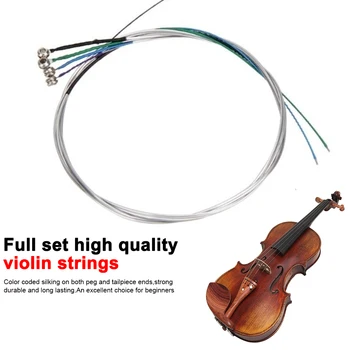 

Full Set High Quality Violin Strings Size 4/4 & 3/4 Violin Strings Steel Strings G D A and E Musical instrument accessories