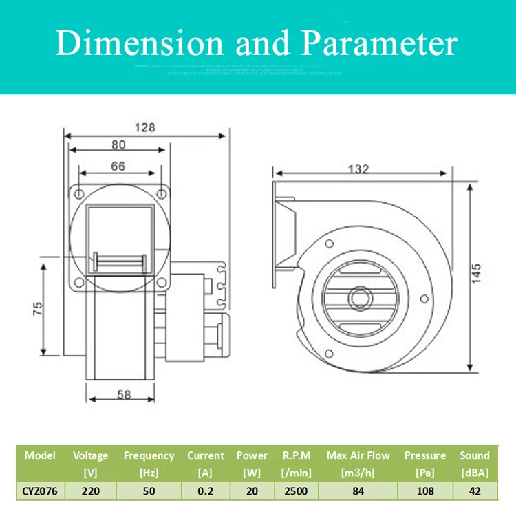 CYZ076 центробежные вентиляторы sirocco промышленный вентилятор 20 Вт бойлер с медной проволокой затененных полюс двигатель 220 В