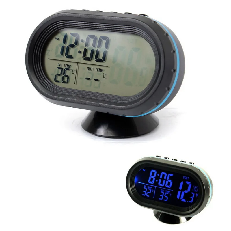 

Car Styling LCD Digital Clock Thermometer Celsius Fahrenheit for Renault clio megane 2 3 captur logan kadjar lagun Accessories