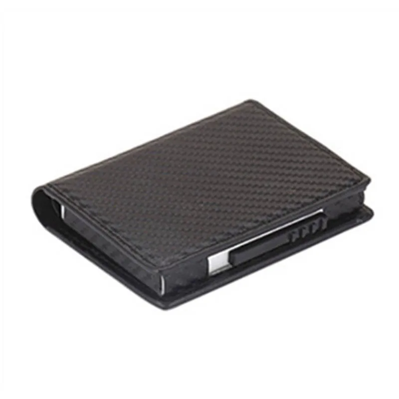 

Men Aluminum Wallet Back Pocket ID Card holder RFID Blocking Mini Magic Wallet Automatic Credit Card Coin Purse