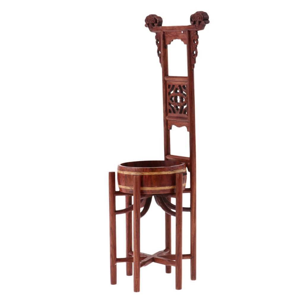 

2 Pieces Miniature Wooden Washbasin Washstand Furniture Dollhouse Bathroom Decor
