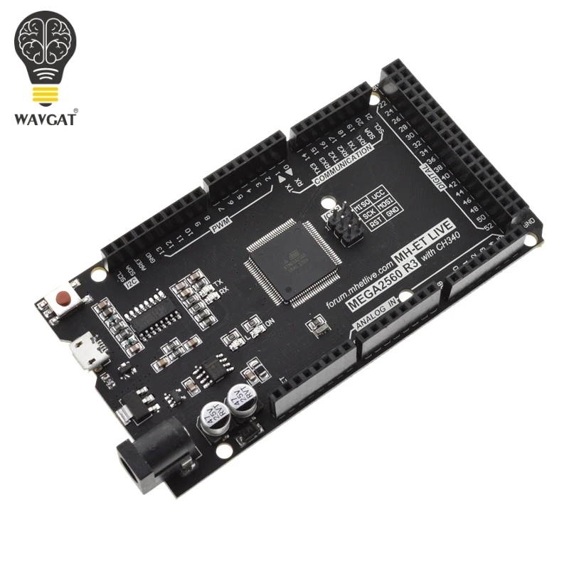 

MH-ET LIVE Mega 2560 R3 CH340G/ATmega2560-16AU, MicroUSB. Compatible para Arduino Mega 2560. China fighter