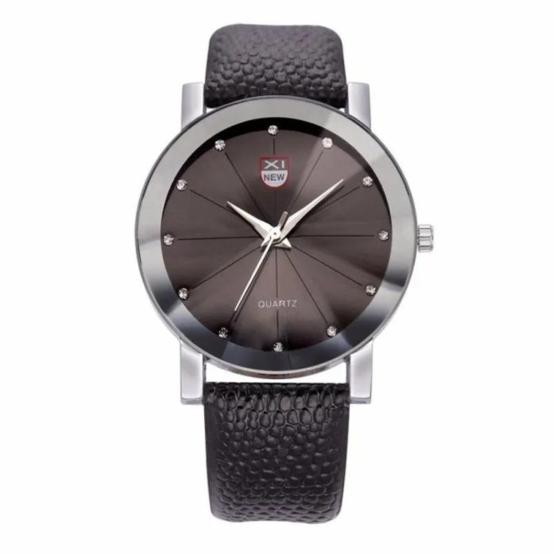Men Watch Luxury Quartz Sport Military Stainless Steel Dial Leather Band Wrist Watch Men Women Watch Relogio Masculino D26 (6)