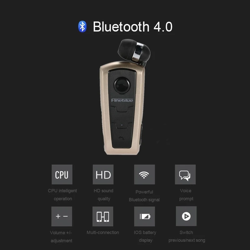 Fineblue F910 Мини Портативный беспроводной Bluetooth наушники гарнитура в ухо вибрирующее оповещение носить клип Hands Free наушники для телефона