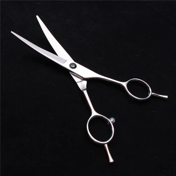 

C1028 7" 19cm JP 440C Customized Logo Professional Pets Dogs Cats Hair Curved Cutting Scissors Flur Grooming Regular Style Tools