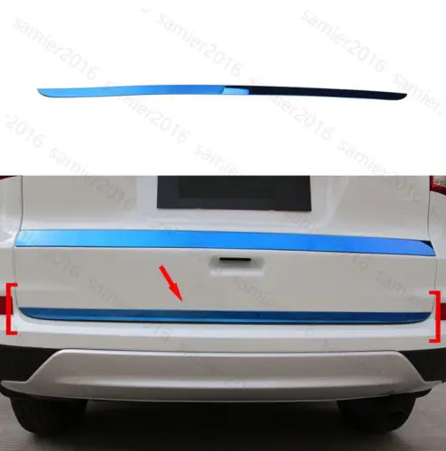 

Blue Stripe Tail Rear Door Bottom Tailgate Cover Trim For Honda CRV CR-V 12-2016