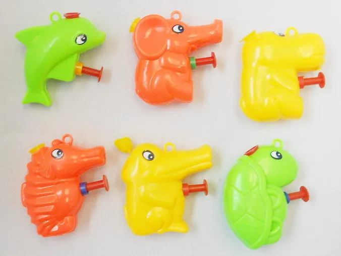 459 Vente En Gros Lot De 6 Mini Animaux Assortis Pistolet à Eau Jouets Jouets Cadeau Pinata Sacs Nouveauté Capsule Vente Cadeaux De Fête