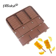 FILBAKE силиконовые формы 3 полости полосы формы бар вечерние напитки мороженое плесень с 20 наклейками для детей детские инструменты для приготовления пищи