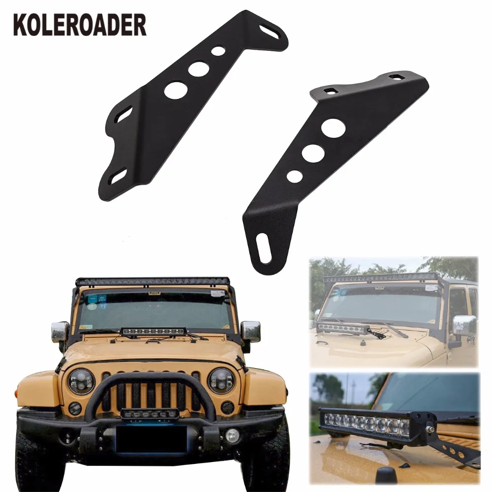 

For Jeep wrangler jk 2007-2017 Mount Bracket Straight Led Light Bar LED Work Light Bar A Column Plias Hood Mounting Brackets