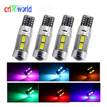 

100pcs T10 Canbus 10SMD 5630 5730 5 10 SMD FREE ERROR Auto LED BULB Lamp 194 168 W5W Canbus Interior Light