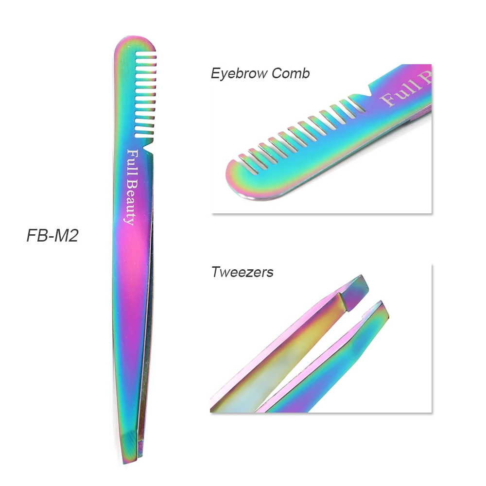 5 шт. пинцет-хамелеон, ножницы, расческа для ресниц, плоская изогнутая головка, триммер для кутикулы, зажим, стразы, инструменты для маникюра BEFBM
