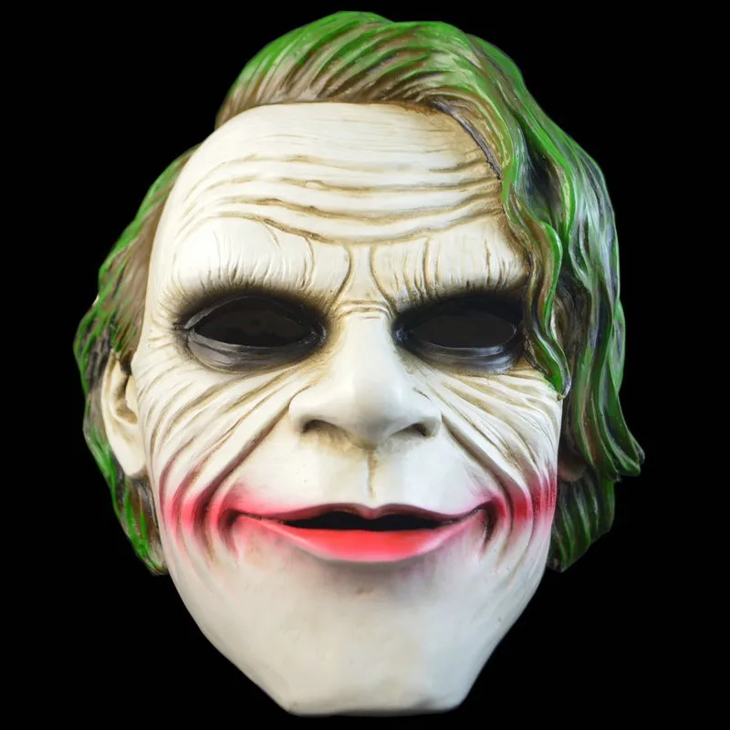 Free Shipping Adult Resin Batman Joker Clown Bank Robber Mask Dark