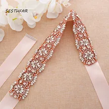 Бриллиантовый свадебный пояс бусы хрустальный пояс невесты Жемчуг Стразы Свадебная лента для свадьбы платье J144RG