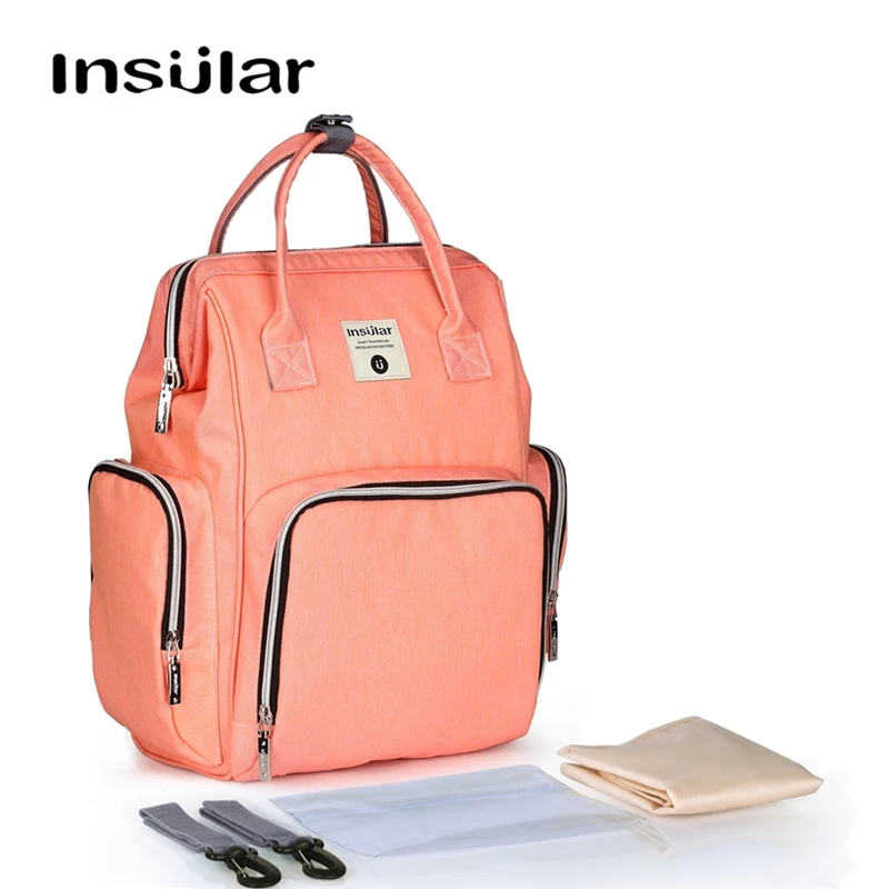 

INSULAR Fashion Diaper Bags Backpack baby Mommy Nappy Bag Mom Maternity Bag with Stroller Straps/Box/Wet Bag/Changing Pad 6Color