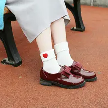 Новые японские Kawaii вышивка белые короткие носки милый чехол женский вишневый яйцо в форме сердца конверт с рисунком хлопковые носки