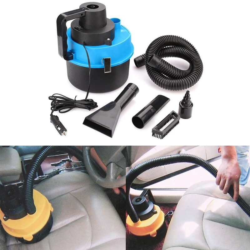

Vehemo 12V Wet Dry Vac Vacuum Cleaner Inflator Portable Turbo Hand Held for Car