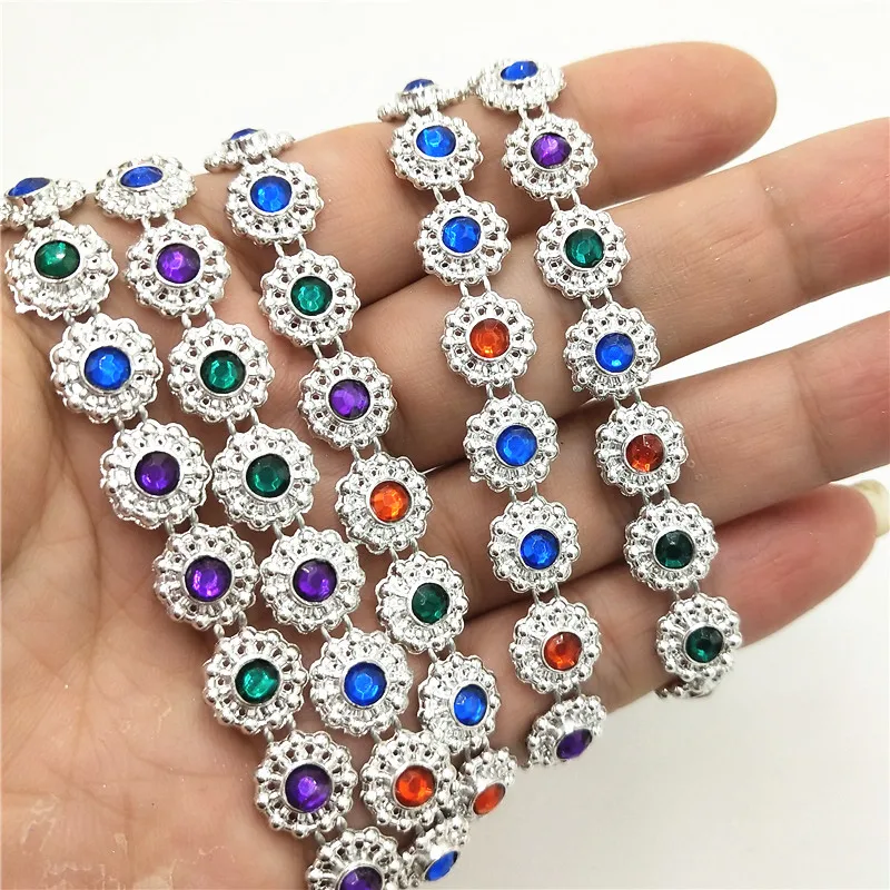 

1 Yard Hot Fix Glitter dress Rhinestones Motifs Ribbon Crystalpatches applique hotfix strass Sewing & Fabric