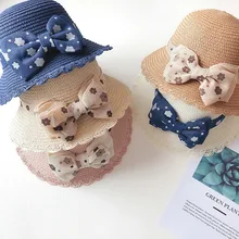 Новинка года; модная детская летняя соломенная шляпа в цветочек для маленьких девочек; пляжная детская шляпа; Sombrero Mujer; шляпа для девочек