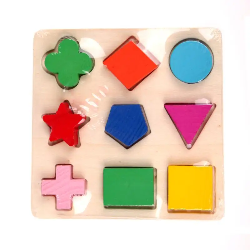 1 шт., деревянная Геометрическая игрушка-головоломка в форме дроби для Монтессори, игра для раннего обучения, игрушки для малышей - Цвет: 3