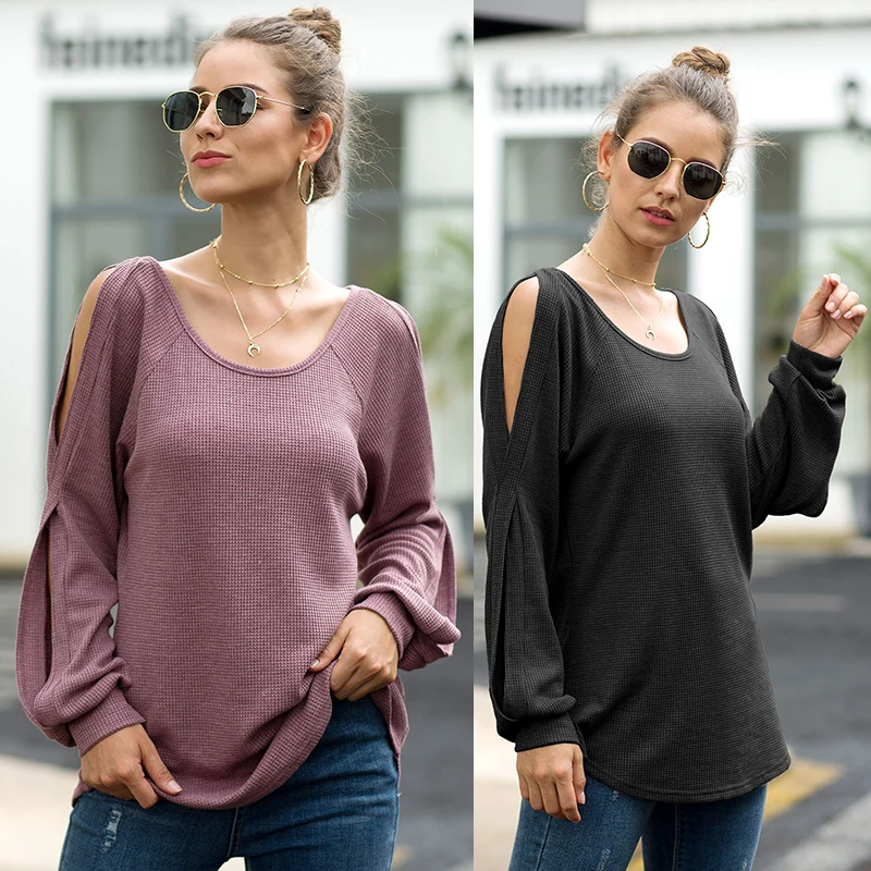 

Hot Fashion Women's Knitwear Loose Sexy Women's Tops Individuality Lantern Sleeve Women's Sweater Casual Women's Sweater
