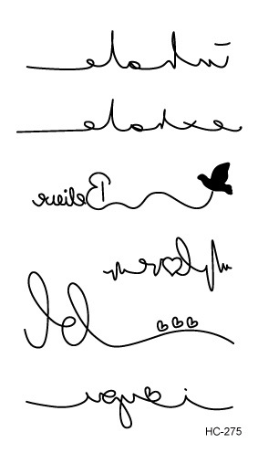 Classic Black Tatoo Cat Bird Fake Tattoo Tatuajes Hand Tatouage Body Waterproof Temporary Tattoo Sticker Small Taty