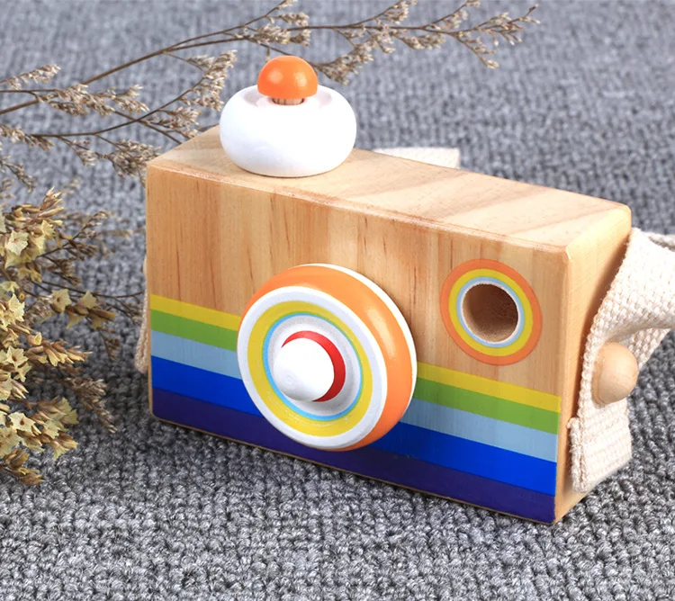 Копировальная камера милая детская деревянная мультяшная камера ручной работы, креативная игрушка ручной работы калейдоскоп зеркальная камера проекты