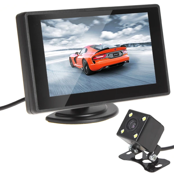 

480x272 4.3 Inch Color TFT Car Monitor + 420 TV Lines Night Vision Camera with 170 Degrees Wide Angle Lens