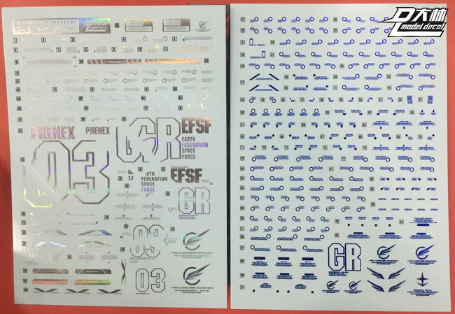 

DL Generic Gundam model decal Sticker PG 1/60 UNICORN PHENEX Toys Model Tools P08 Free shipping