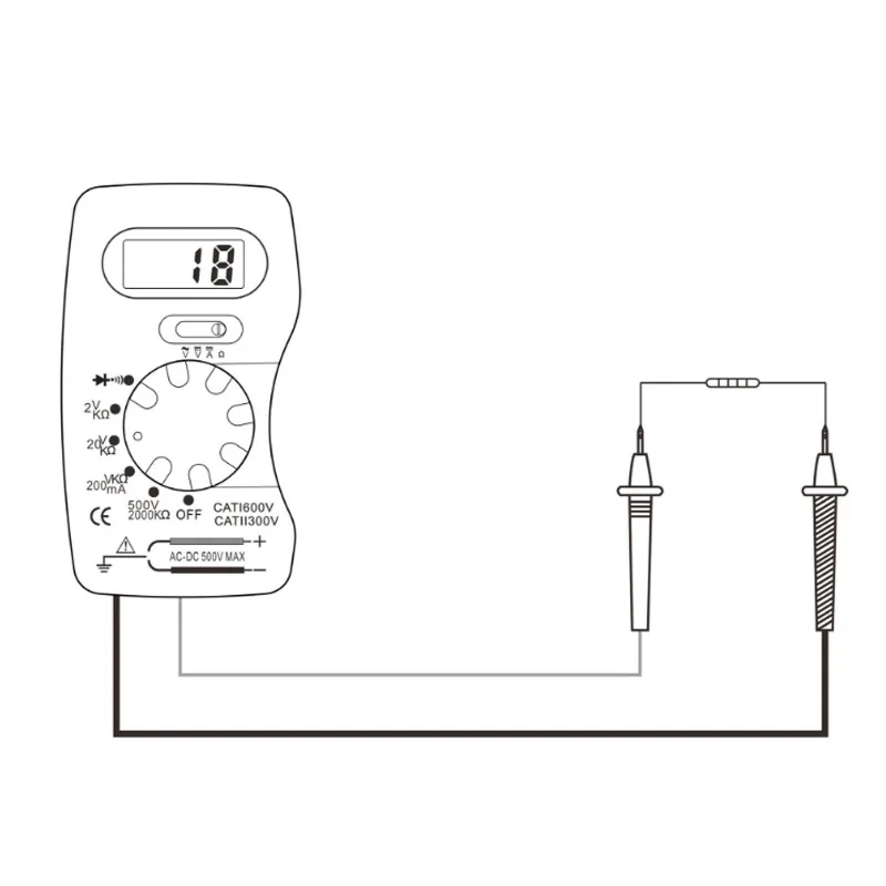 DT83B Pocket Digital Multimeter Ammeter Voltmeter DC/AC Ohm Voltage Multi Current Meters Tester Electrical