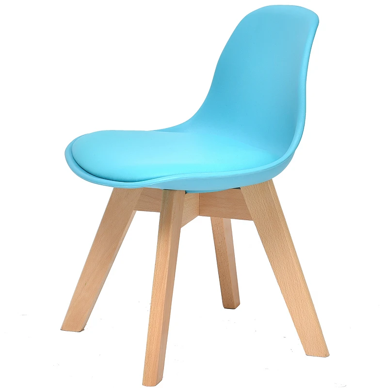 Household Kids Wooden Chair Simple Low Stool With Backrest