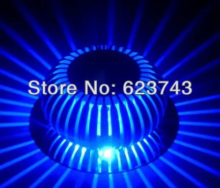 

2PCS Free shipping 3W sunflower LED wall light led lamp, decoration light ,recessed down light 3 watts bathroom light Christmas
