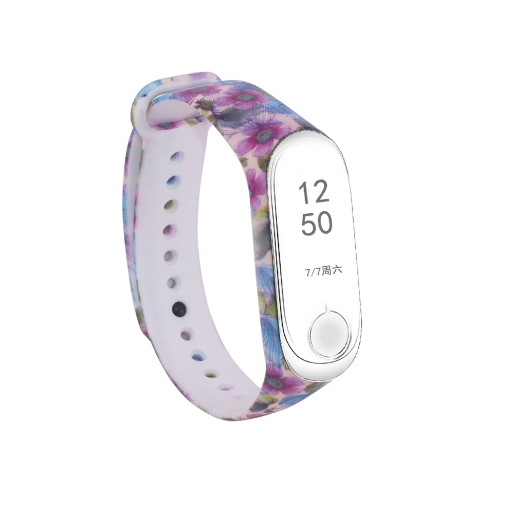 Ремешок спортивный для смарт часов Xiaomi Mi Band 3 браслет с принтом xiaomi mi band