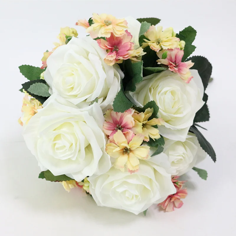 JAROWN Simulation European Small Chrysanthemum Artificial Silk Cosmos Flowers For Wedding Photography Decoration Home Decor (2)