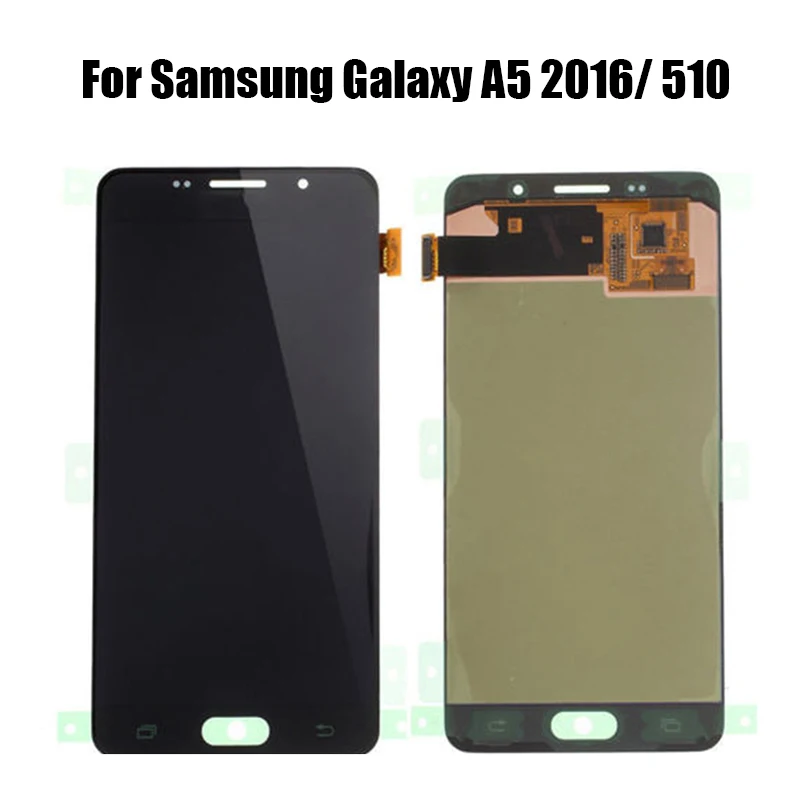 ЖК-дисплей для Samsung Galaxy A5 A510 A510FD A510F A510M ЖК-дисплей Дисплей кодирующий преобразователь сенсорного экрана в сборе с регулируемой яркостью