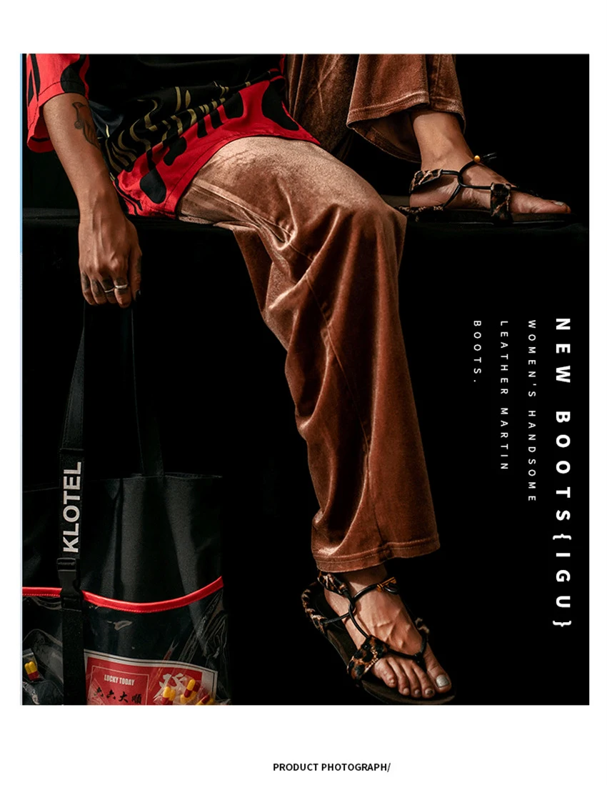 IGU обувь женские сандалии на плоской подошве пояса из натуральной кожи женские сандалии 2019 леопардовая Женская Повседневная sandalia feminina Salto