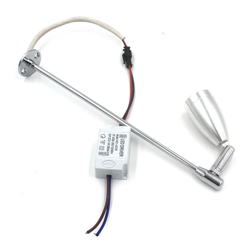 

LED Showcase light 4pcs/lot spotlight Jewelry counter light small universal rotating cabinet display 1W AC220V 110V In