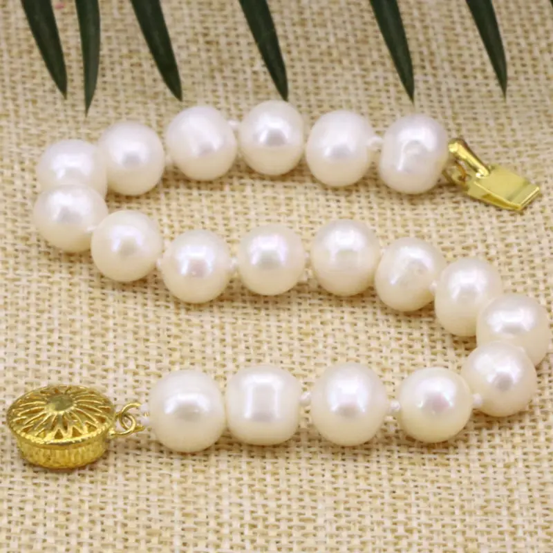 Браслет женский из натурального жемчуга 3 вида 8 9 мм|pearl bead bracelet|strand braceletsbead bracelet |
