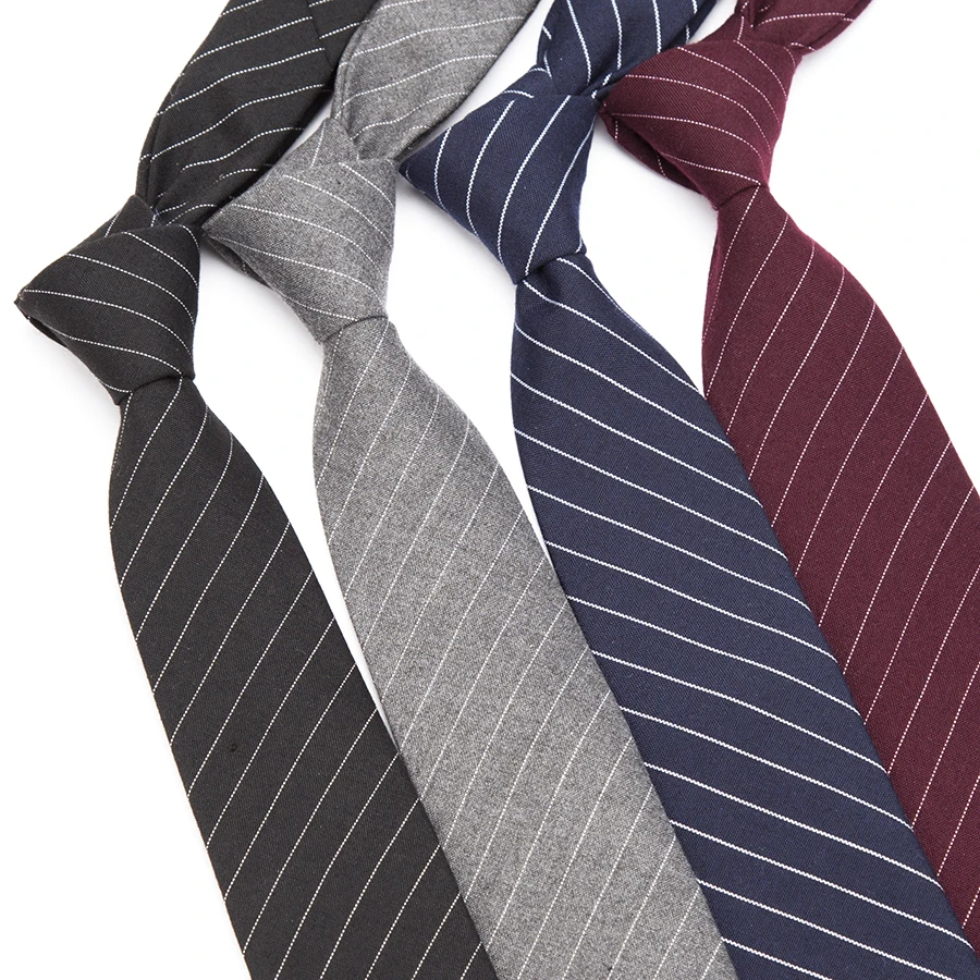 

Men Cotton Ties for Mens Fashion New Stripes Neck Tie Slim Corbatas Cravat Business Wedding Party Bowtie Male Dress Necktie