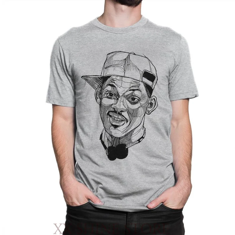 Will Smith Art футболка для мужчин и женщин размеры s 100% хлопок Забавный принт Мужская
