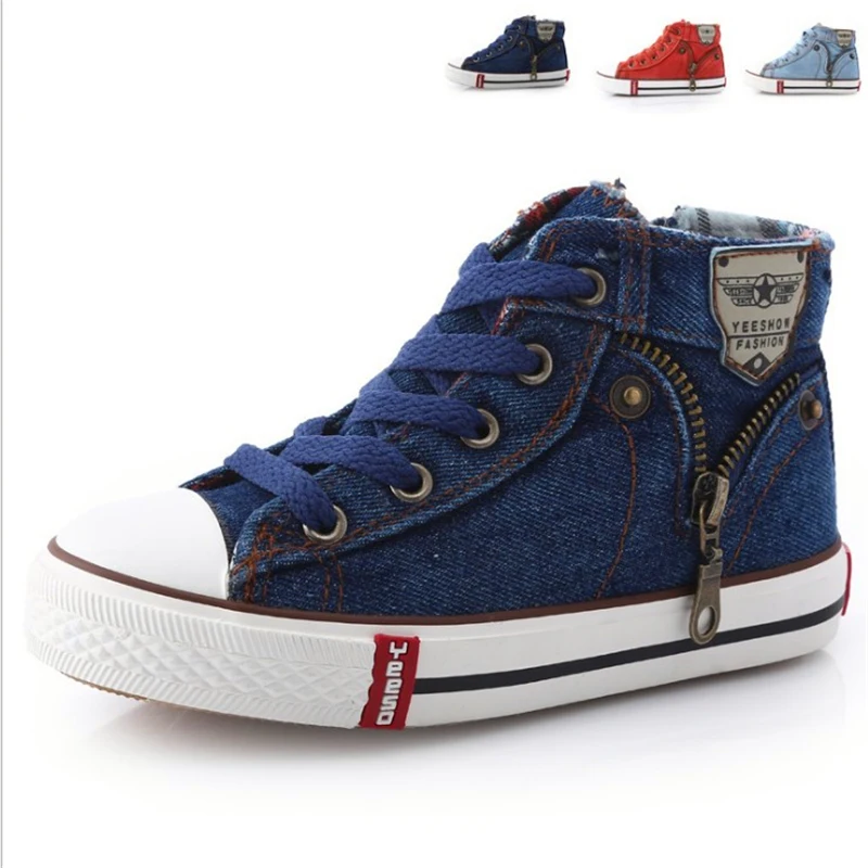 

Children Canvas Shoes Girls Sneakers High Boys Shoes Breathble 2019 Spring Autumn New Fashion Small Kids Casual Shoes Toddler