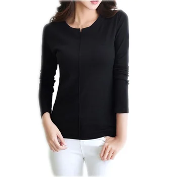 

2018 Autumn Winter Casual Solid Color Long Sleeves O-Neck Women Hoodies Pullover Wild Slim Sweatshirt Female